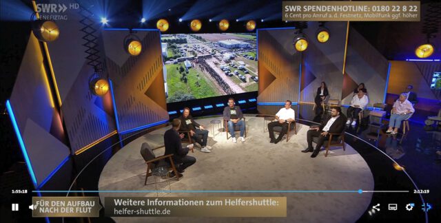 SWR Talkshow zur Flutkatastrophe 2021, ARD Mediathek, Screenshot